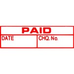 XSTAMPER CXBN 1533 PREINKED MESSAGE STAMP PAIDDATECHEQUE NUMBER 42 X 13MM RED
