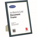 CARVEN DOCUMENT FRAME A4 BLACKGOLD