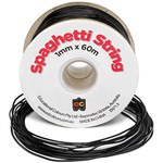 EDUCATIONAL COLOURS SPAGHETTI STRING PVC TUBE 1MM X 60M BLACK