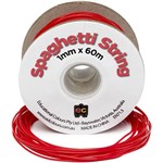 EDUCATIONAL COLOURS SPAGHETTI STRING PVC TUBE 1MM X 60M RED