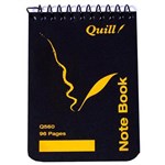 QUILL Q560 POCKET NOTE BOOK TOP OPENING 60GSM 96 PAGE 112 X 77MM BLACK