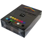 RAINBOW COVER PAPER 125GSM A4 BLACK PACK 500