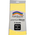 TISSUE PAPER 500mm x 750m 17gsm YELLOW PK5 SHEETS