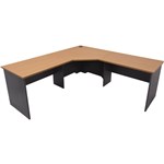 RAPID WORKER CORNER WORKSTATION COMPLETE 2100 X 1800 X 600MM BEECHIRONSTONE