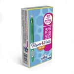 PAPERMATE INKJOY RETRACTABLE GEL PEN MEDIUM 07MM GREEN BOX 12