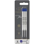 PARKER QUINKFLOW BALLPOINT PEN REFILL MEDIUM BLUE PACK 3