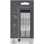 PARKER QUINKFLOW BALLPOINT PEN REFILL MEDIUM BLACK PACK 10
