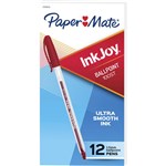 PAPERMATE INKJOY 100ST BALLPOINT PENS MEDIUM RED BOX 12