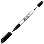 SHARPIE DUAL NIB PERMANENT MARKER BULLET 1003MM BLACK