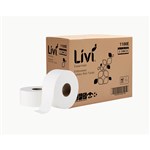 LIVI ESSENTIALS JUMBO ROLL TOILET EMBOSSED 2PLY 300M CARTON 8