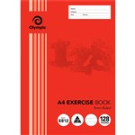 OLYMPIC E812 EXERCISE BOOK 8MM RULED 55GSM 128 PAGE A4 RED