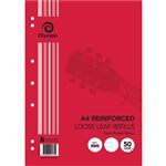OLYMPIC RM5 REINFORCED LOOSE LEAF REFILL RULED MUSIC 55GSM A4 PACK 50 SHEETS