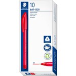 STAEDTLER PEN 4320 STICK TRIANGULAR BALLPOINT MEDIUM RED