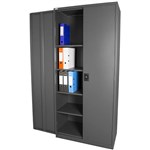 STEELCO STATIONERY CABINET 3 SHELVES 1830 X 914 X 463MM GRAPHITE RIPPLE