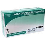 STYLUS LATEX POWDERFREE DISPOSABLE GLOVES LARGE NATURAL PACK 100