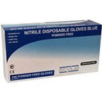 STYLUS NITRILE POWDERFREE DISPOSABLE GLOVES LARGE BLUE PACK 100