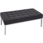 RAPIDLINE VENUS OTTOMAN STAINLESS STEEL FRAME PU BLACK