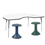 VISIONCHART JELLYBEAN TABLE HEIGHT ADJUSTABLE 1800 X 1180 X 500M WHITE