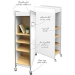 VISIONCHART EDUCATION HUDDLE DOUBLE SIDED MOBILE MAGNETIC WHITEBOARD 840 X 374 X 1800MM WHITE