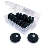 VISIONCHART WHITEBOARD MAGNETS 20MM ROUND BLACK PACK 16