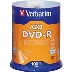 VERBATIM AZO DVDR 47GB 16X SPINDLE SILVER PACK 100
