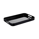CONNOISSEUR MELAMINE TRAY WITH SIDE HANDLES LARGE BLACK