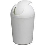 COMPASS BULLET PLASTIC SWING BIN 8 LITRE WHITE