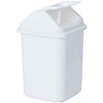 COMPASS RECTANGULAR PLASTIC SWING BIN 20 LITRE WHITE