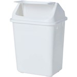 COMPASS RECTANGULAR PLASTIC SWING BIN 38 LITRE WHITE