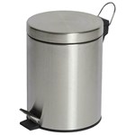 COMPASS PEDAL BIN ROUND STAINLESS STEEL 5 LITRE BRUSHED STEEL