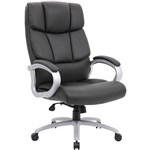 JUMBO EXECUTIVE HIGH BACK CHAIR ARMS PU BLACK