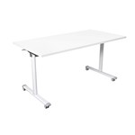 PIVOT WHITE FLIP TOP TABLE 1500 X 750MM WHITE TOP